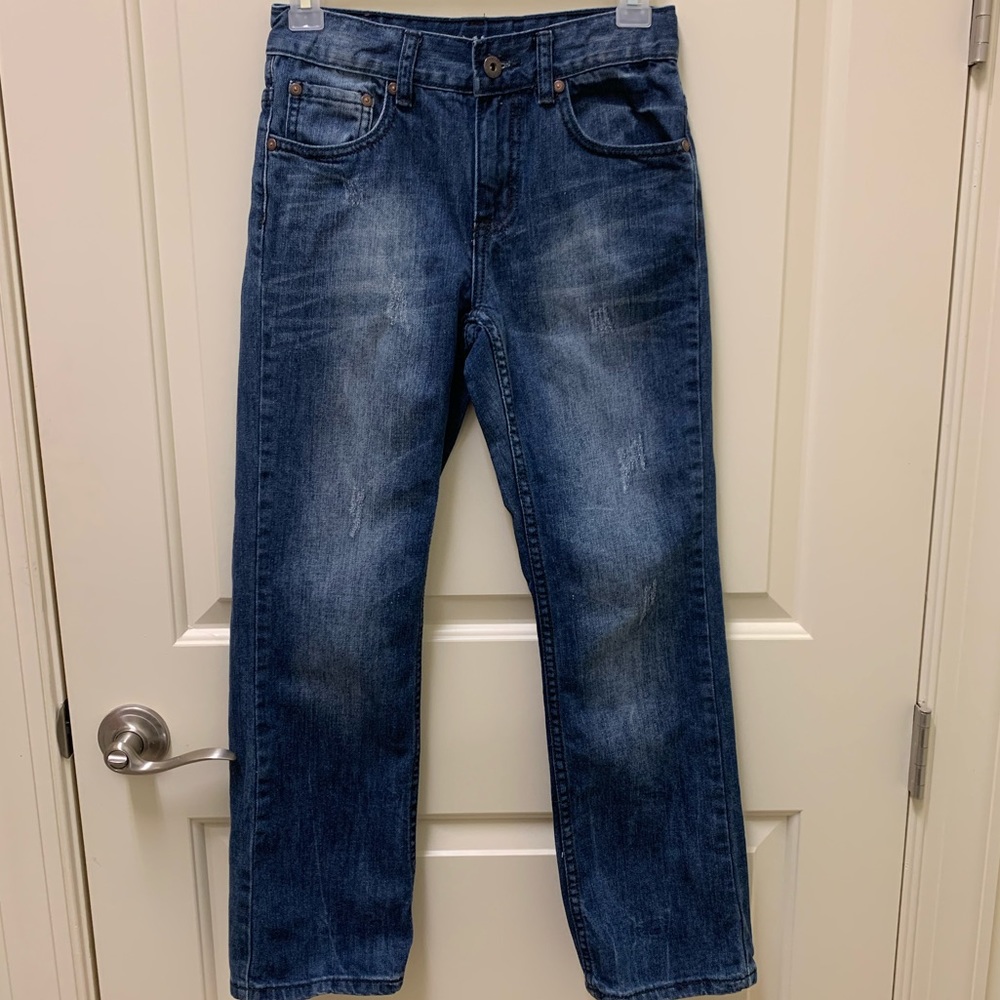 Flypaper Distressed Slim Boot Cut Boys Jeans